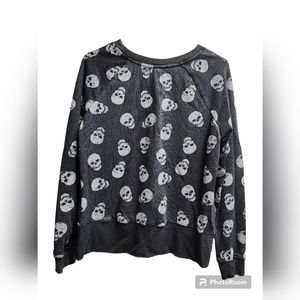Grayson Threads skulls pullover sweater, women's size M